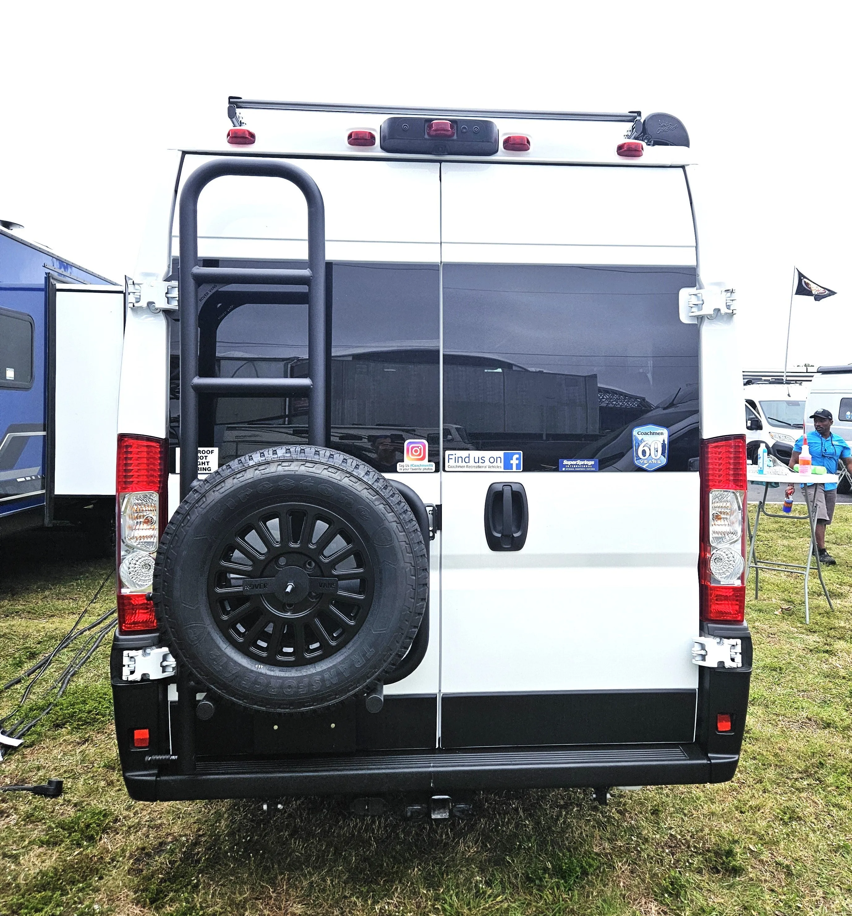 Rover Vans Tire Carrier & Ladder Combo for Ram ProMaster - Non Drill Through Version