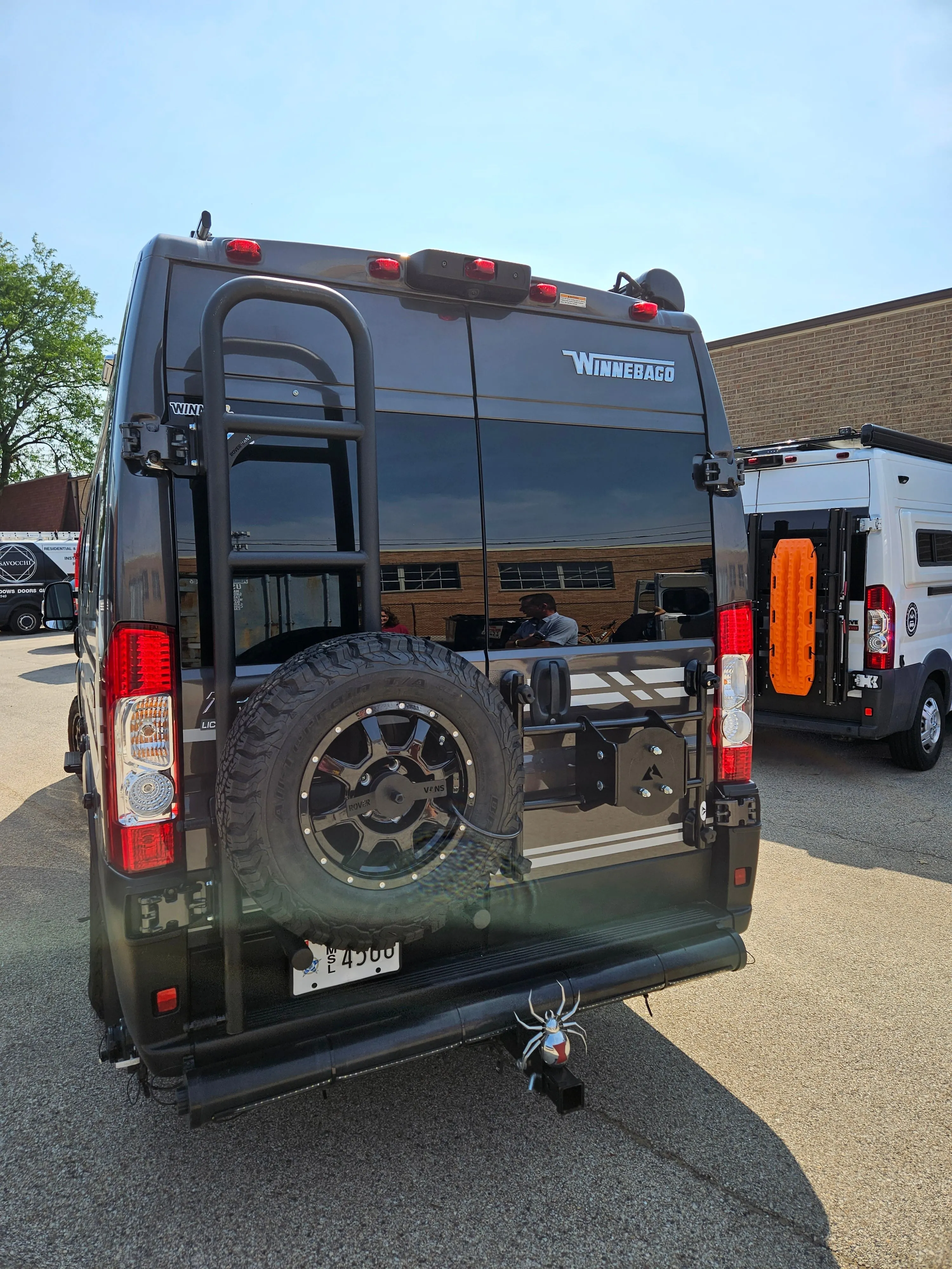 Rover Vans Tire Carrier & Ladder Combo for Ram ProMaster - Non Drill Through Version