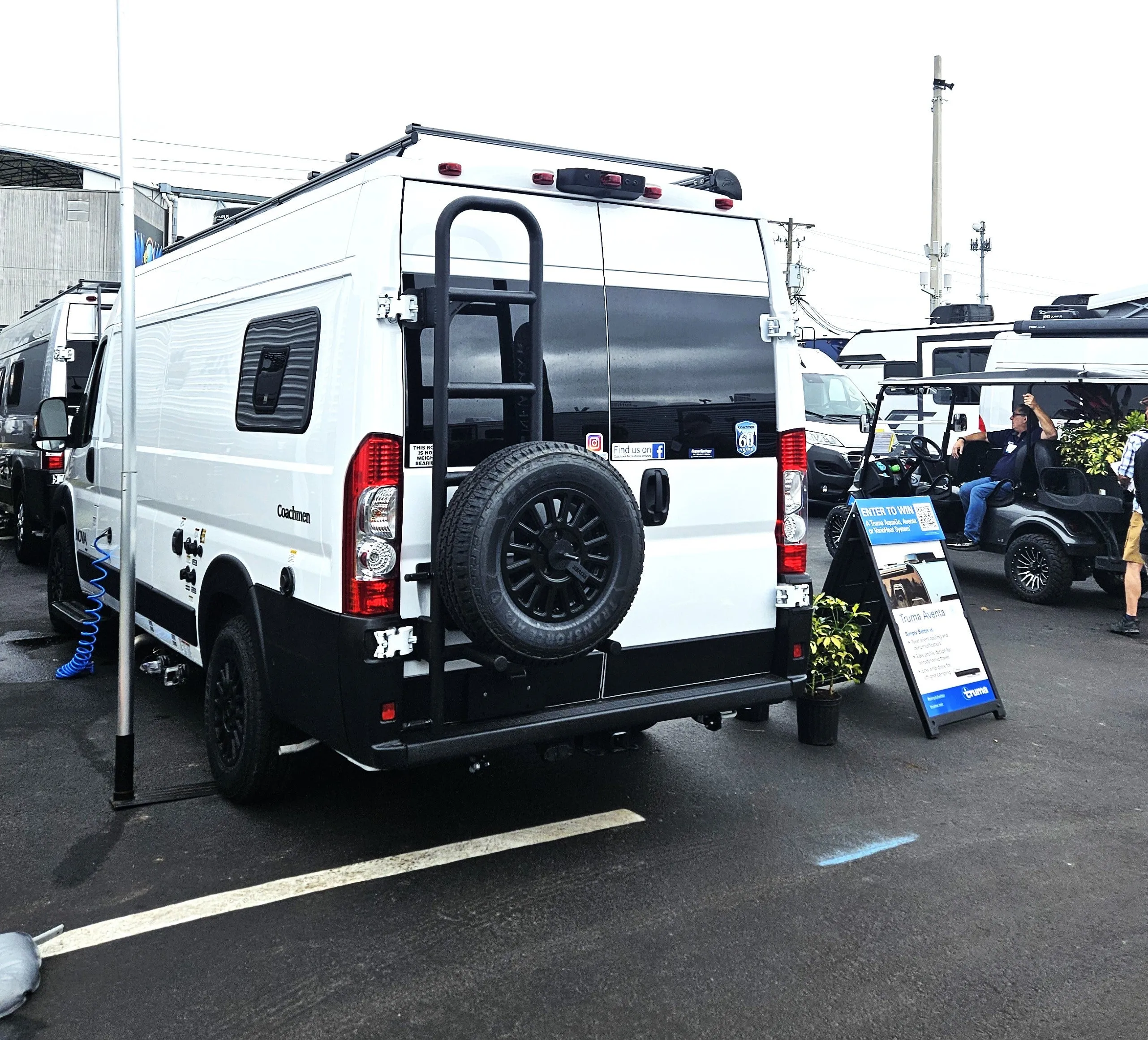 Rover Vans Tire Carrier & Ladder Combo for Ram ProMaster - Non Drill Through Version