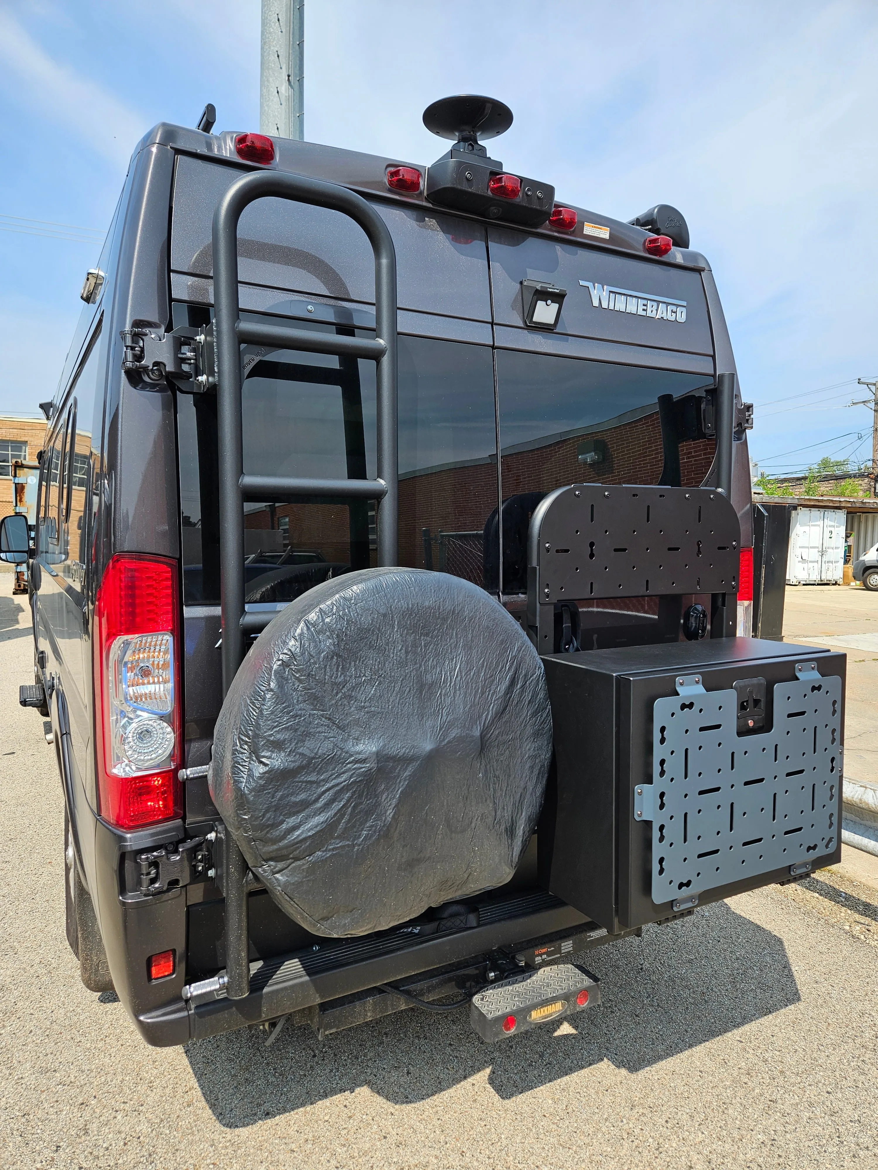 Rover Vans Tire Carrier & Ladder Combo for Ram ProMaster - Non Drill Through Version