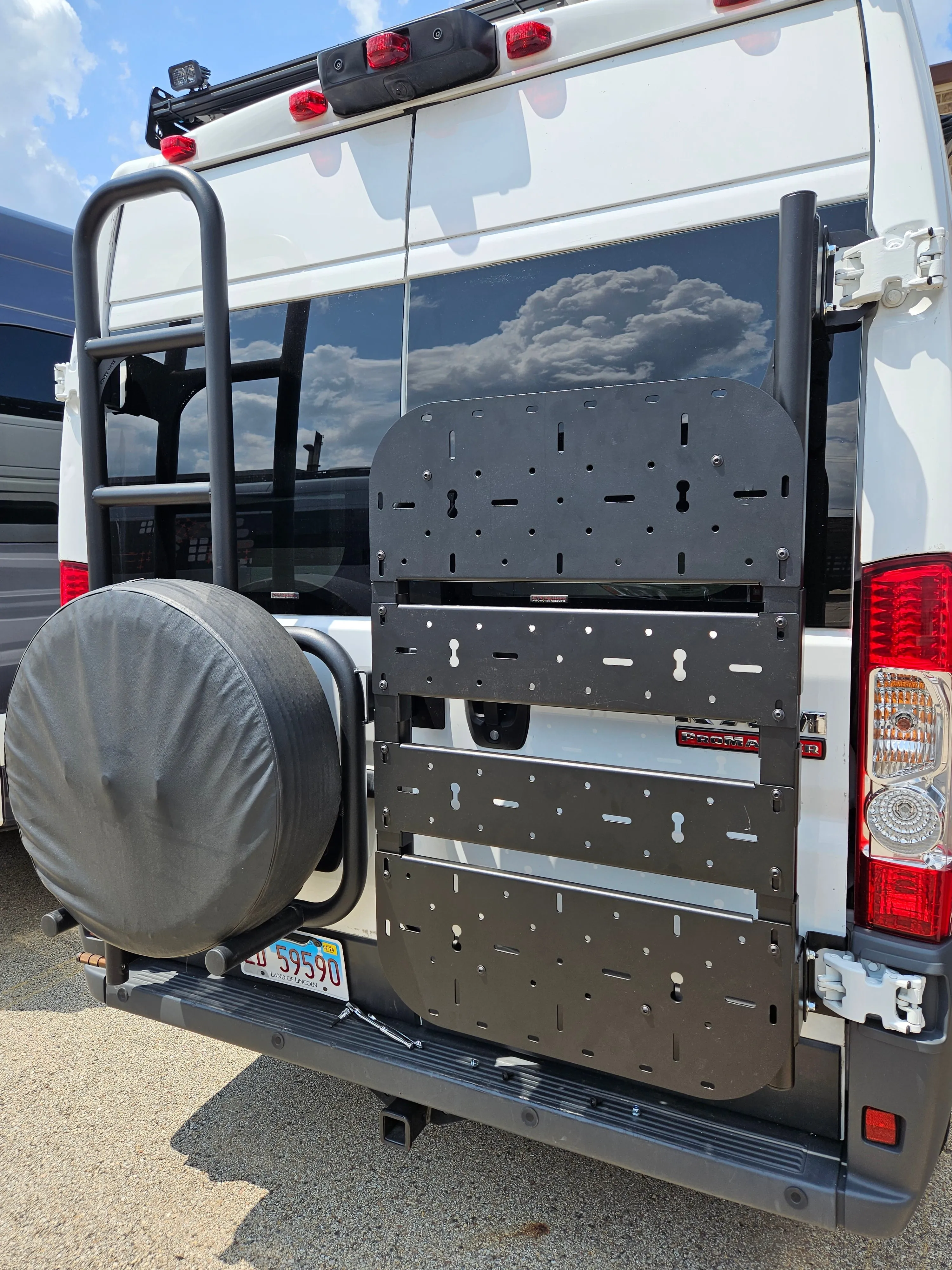 Rover Vans Tire Carrier & Ladder Combo for Ram ProMaster - Non Drill Through Version