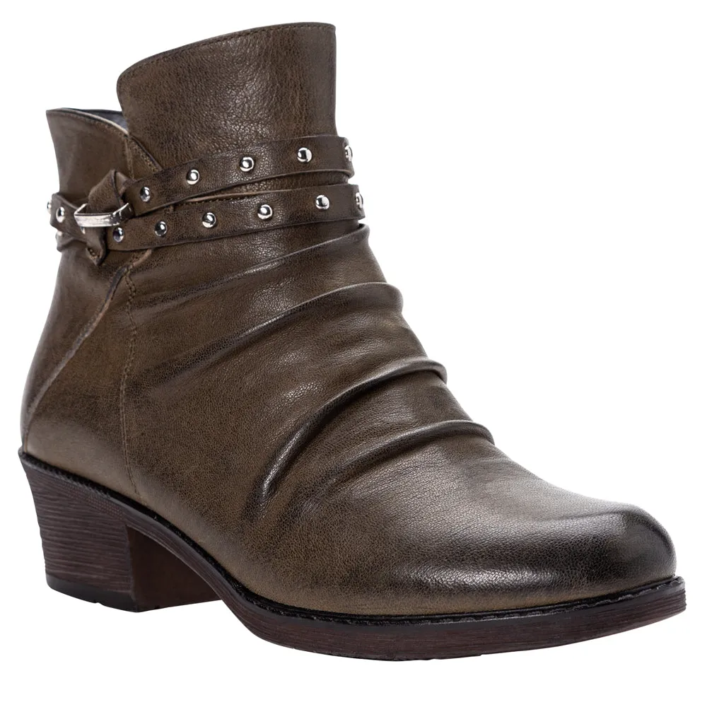 Roxie Zippered Pull On Round Toe Booties