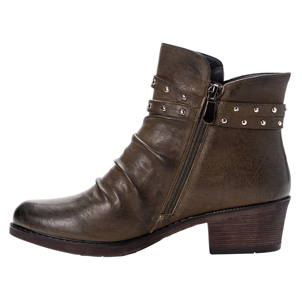 Roxie Zippered Pull On Round Toe Booties