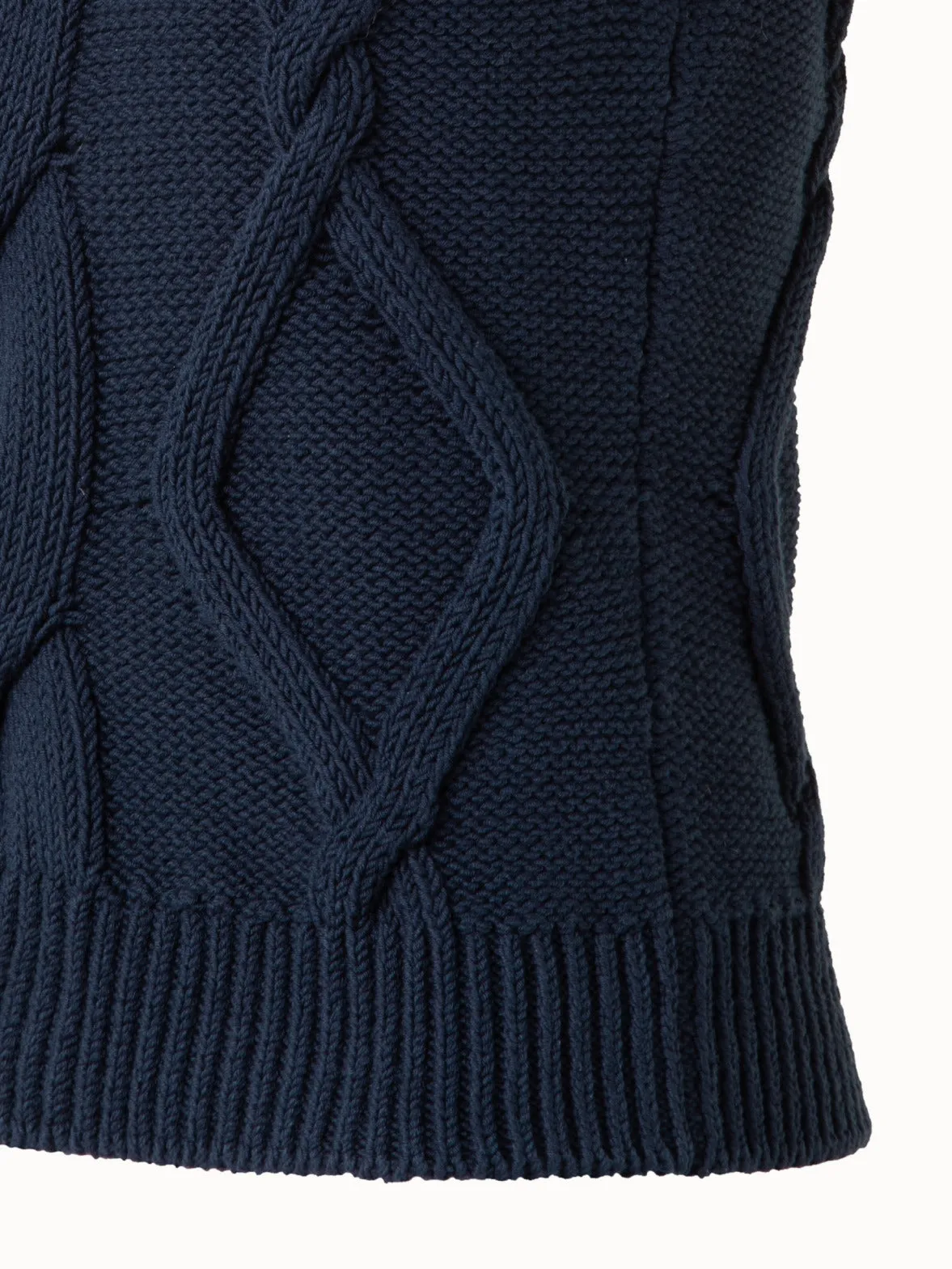 Sleeveless Top in Chunky Cotton Cable Knit