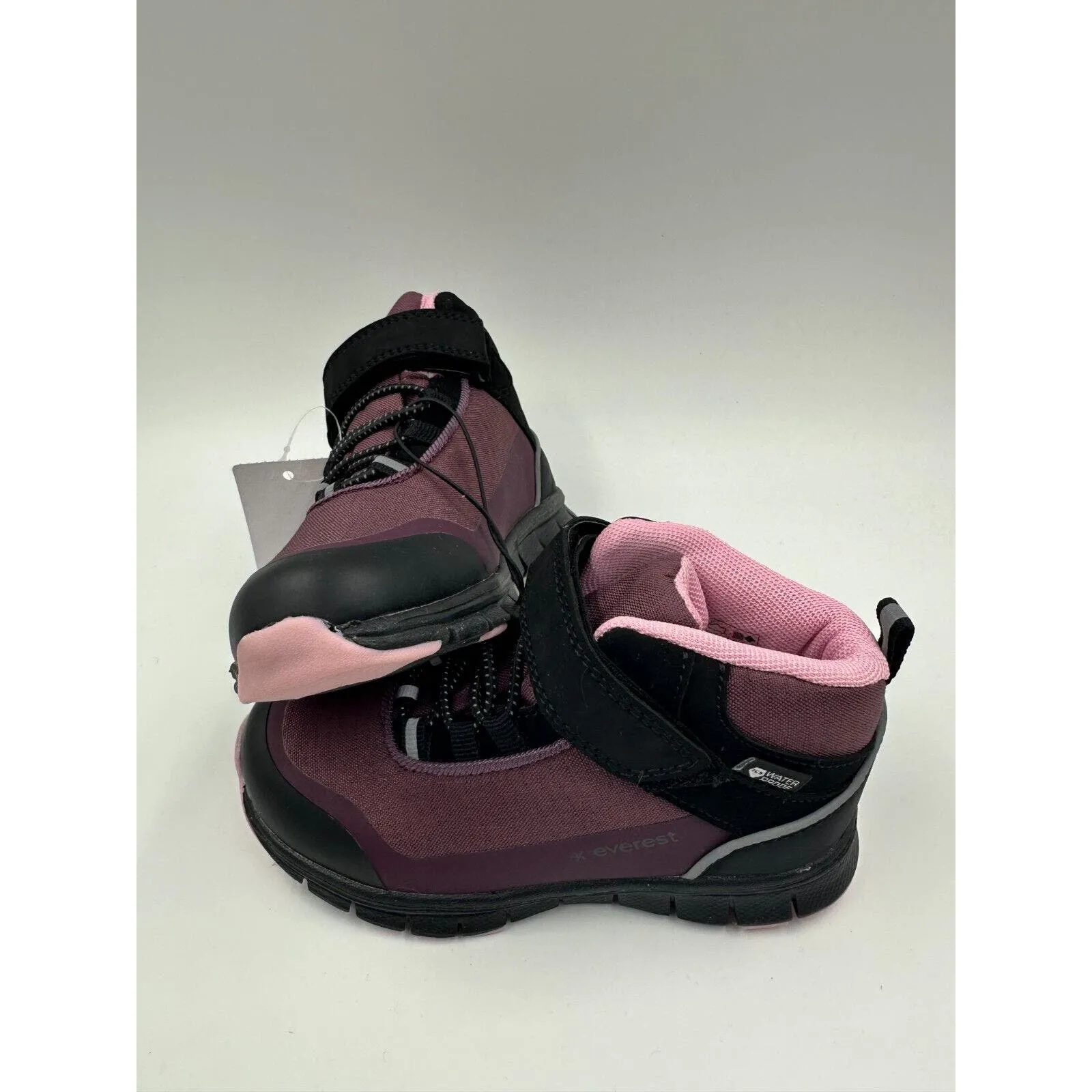 Small Kid Size 10, Toddler Pink and Black Hikers