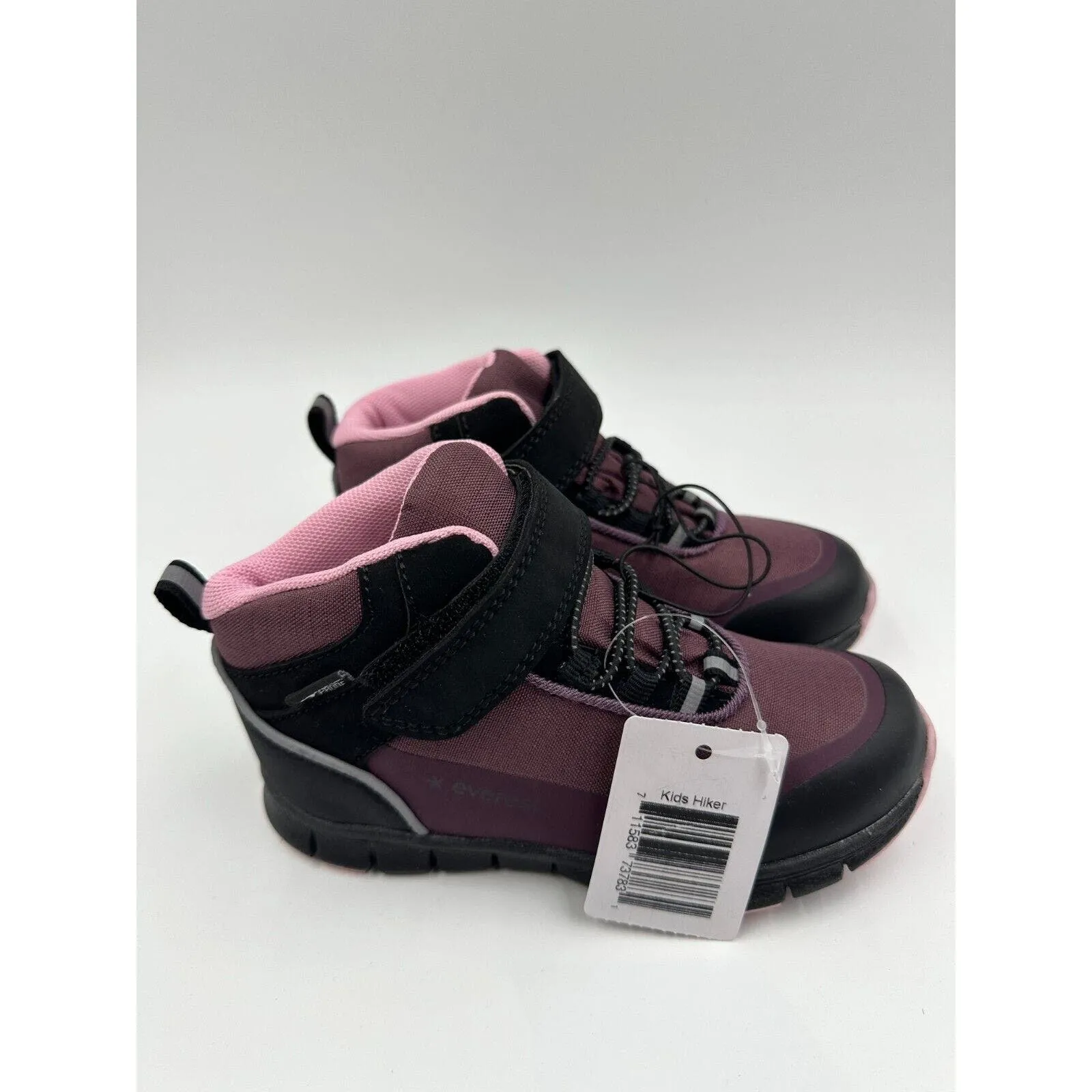 Small Kid Size 10, Toddler Pink and Black Hikers