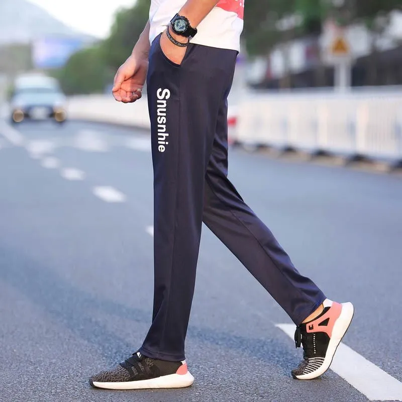 Sport Pants Summer Trendy INS Slim Look Straight Knitted Long Pants