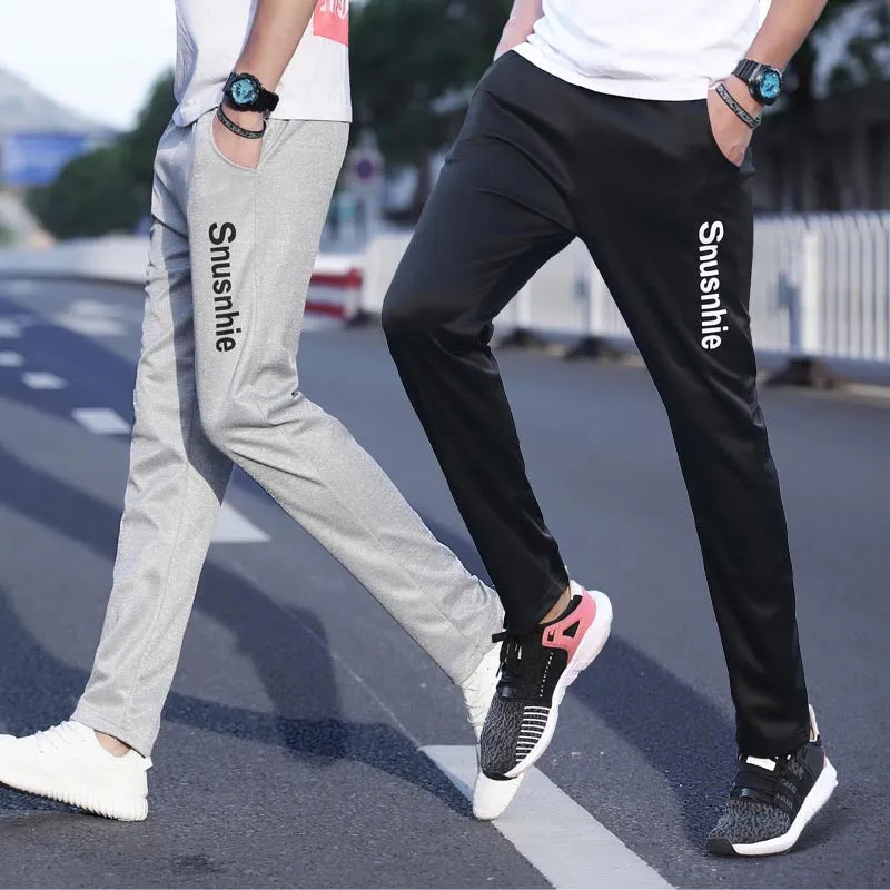 Sport Pants Summer Trendy INS Slim Look Straight Knitted Long Pants