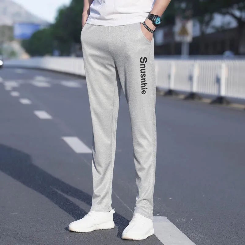 Sport Pants Summer Trendy INS Slim Look Straight Knitted Long Pants