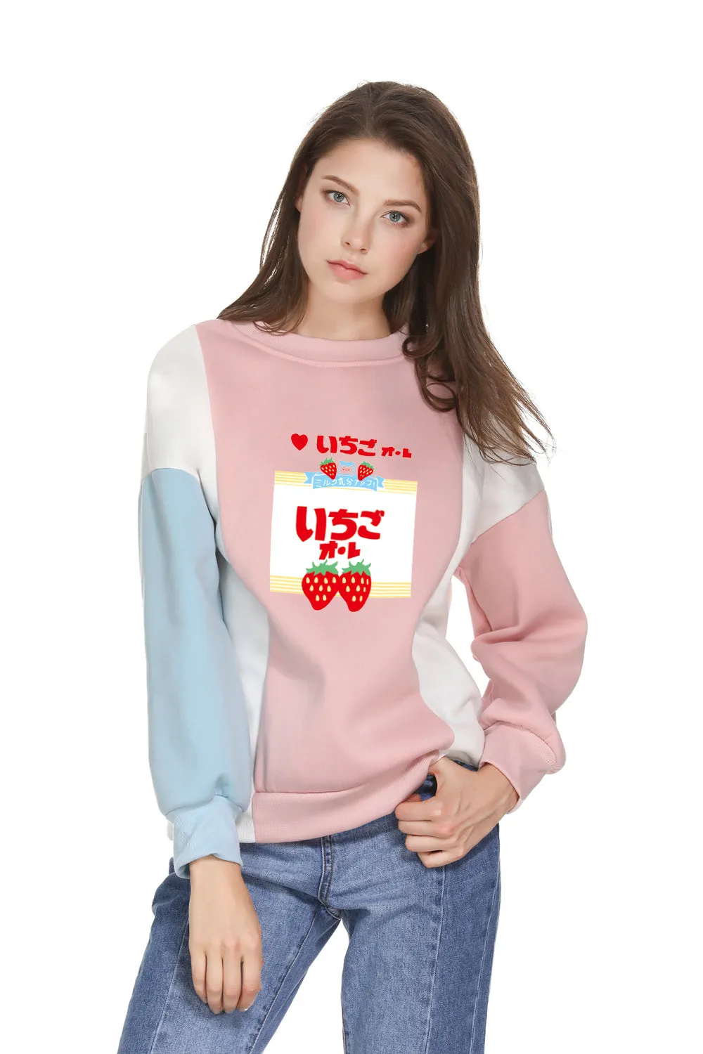 Strawberry Patchwork Crewneck