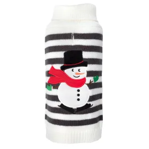 Stripe Snowman Sweater