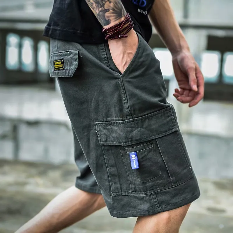 Summer Casual Cargo Pants Men Shorts Korean Trendy Bermuda Student Bermuda Shorts