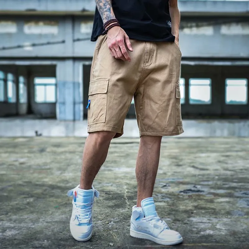 Summer Casual Cargo Pants Men Shorts Korean Trendy Bermuda Student Bermuda Shorts