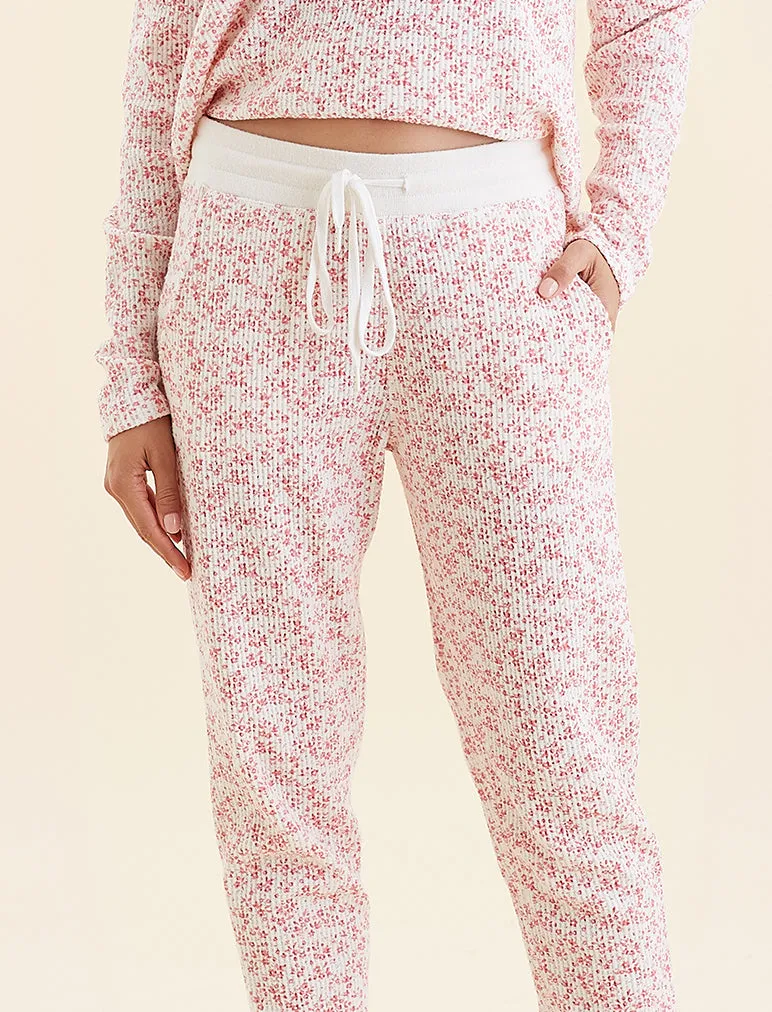 Super Soft Waffle V-Neck Top and Jogger Set