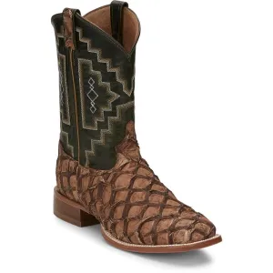 Tony Lama Mens Leviathan Pirarucu 11"| Style 6082 Color Chocolate