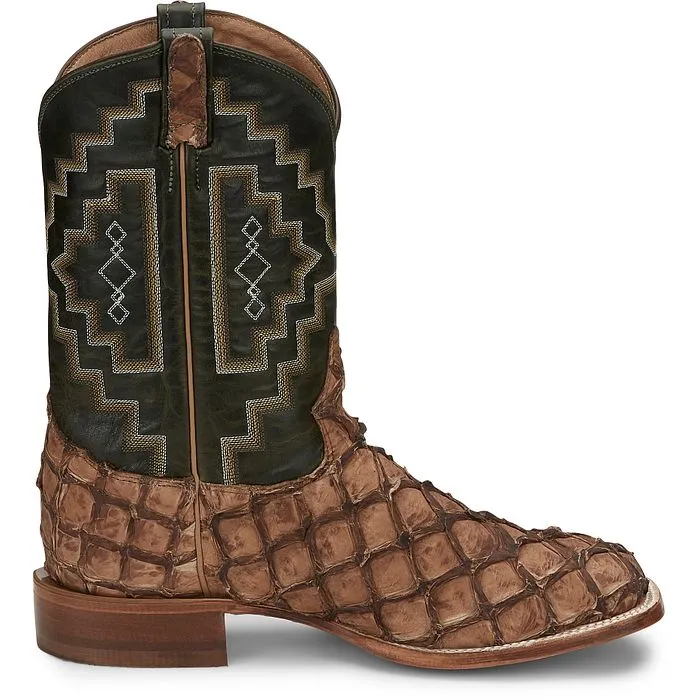 Tony Lama Mens Leviathan Pirarucu 11"| Style 6082 Color Chocolate