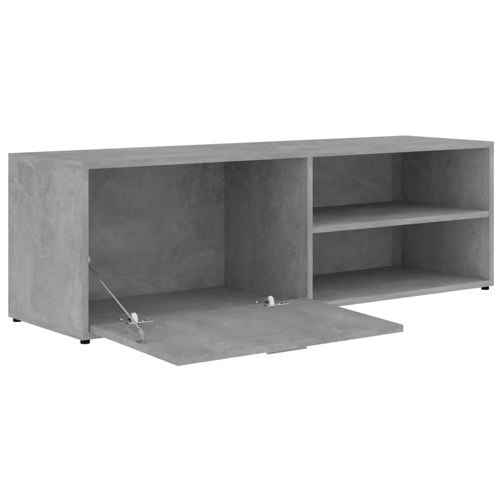 TV Cabinet Concrete Grey 120x34x37 cm Chipboard