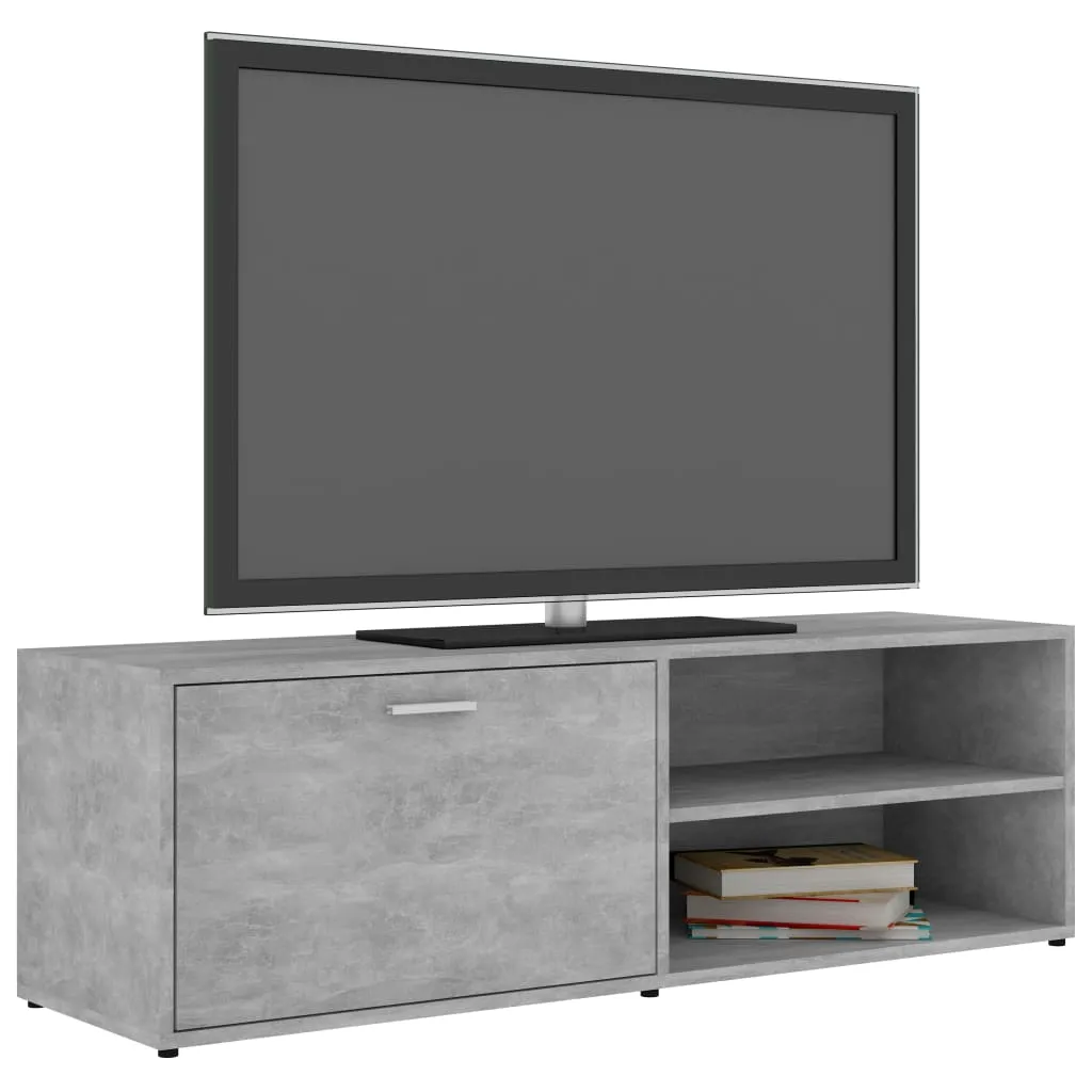 TV Cabinet Concrete Grey 120x34x37 cm Chipboard