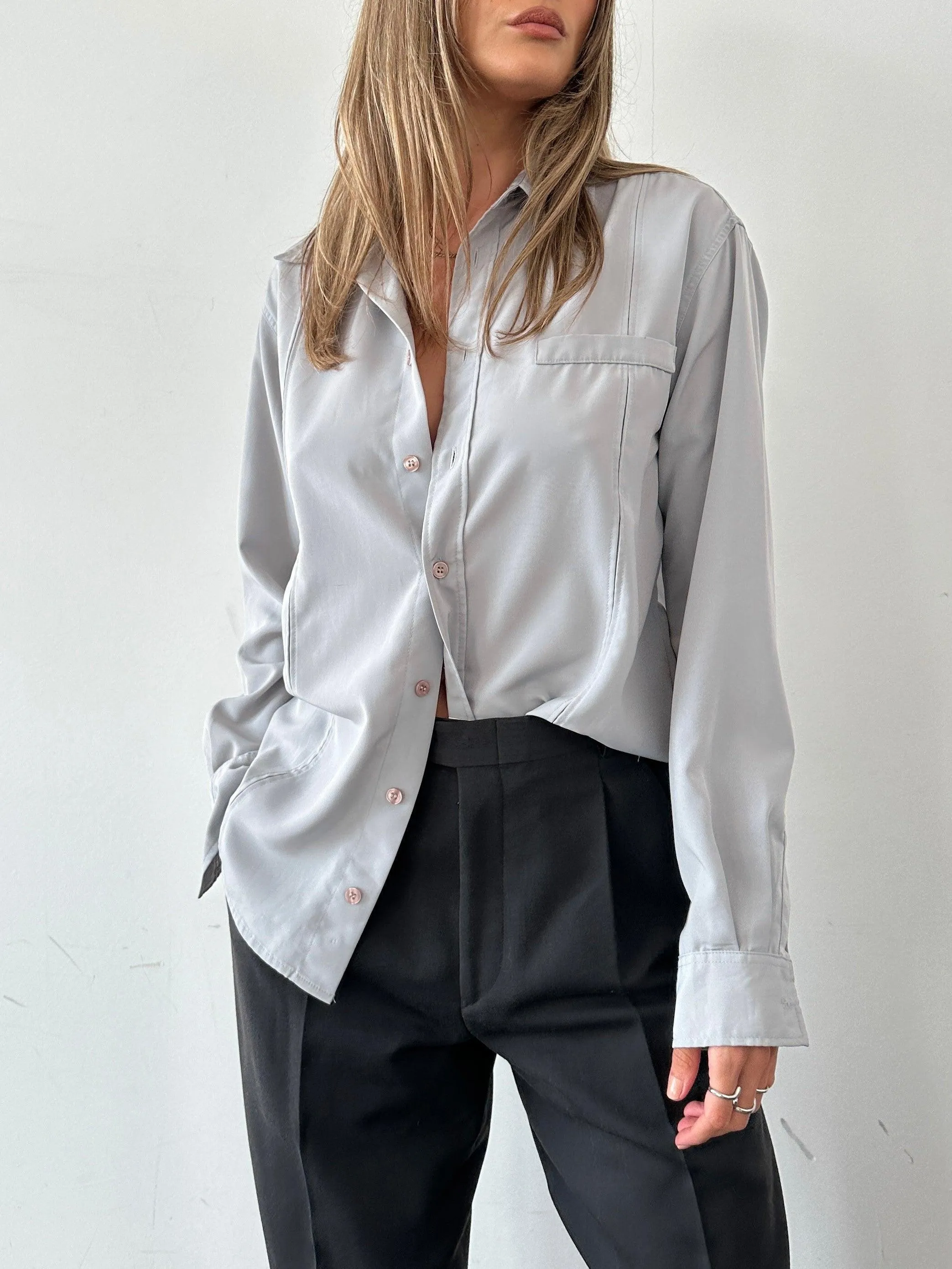 Vintage Seam Detail Relaxed Shirt - M