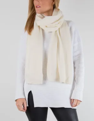 White Cashmere Mix Scarf