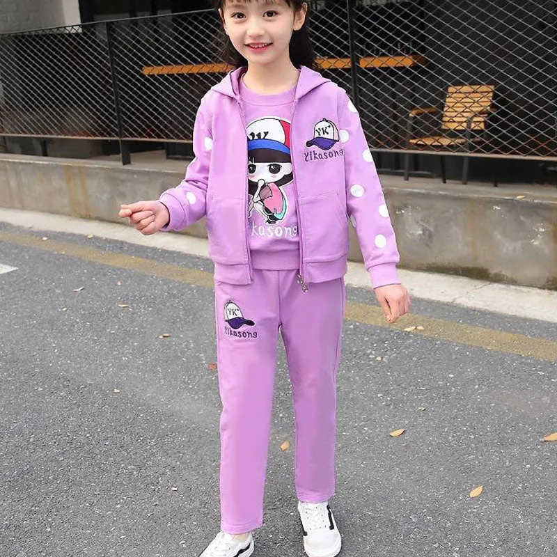 Winter Children Clothing Sets for Girls Floral Baby Clothes Cotton Kids Tracksuit shirt and Pants