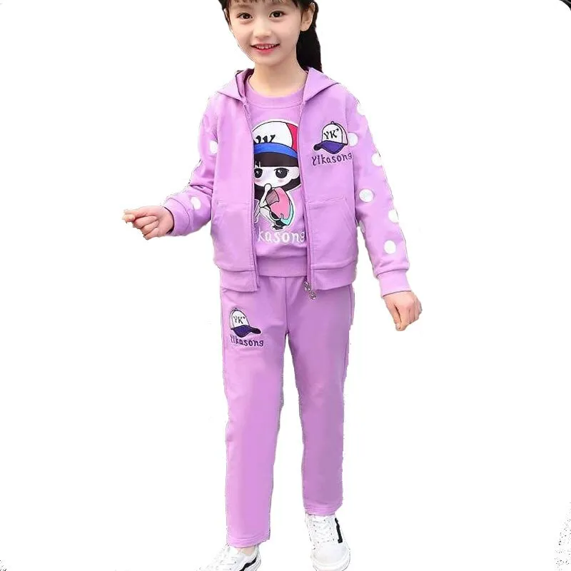 Winter Children Clothing Sets for Girls Floral Baby Clothes Cotton Kids Tracksuit shirt and Pants